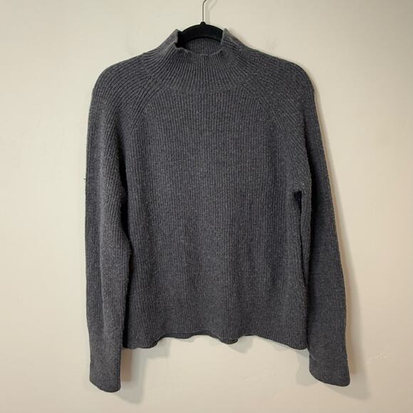 White + Warren Sustainable Cotton Wool Blend Sweater Turtleneck Grey Small - Picture 1 of 7